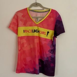 Large Multicolored Headsweats Cycling Race Like A Girl Jersey